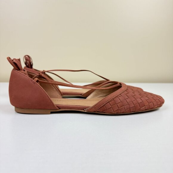 EUC Madewell Celina Woven Nubuck Lace Up Flats - Picture 4 of 10